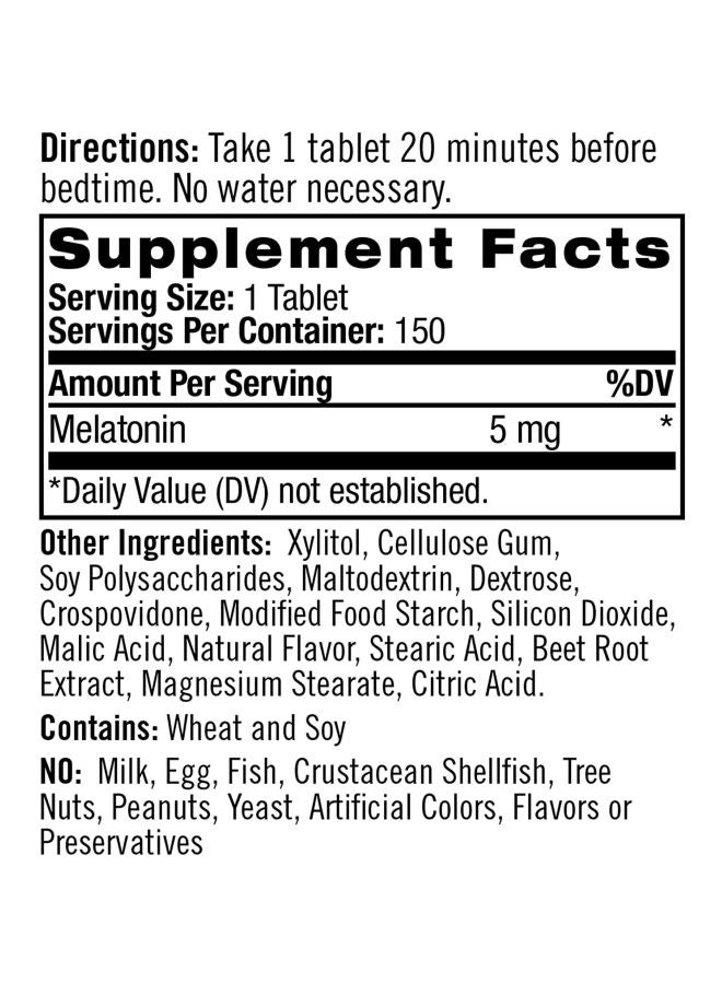 Natrol Strawberry Flavoured Melatonin Dietary Supplement - 150 Tablets - Image 4